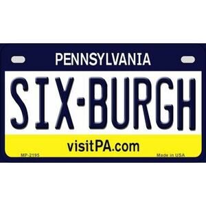 NFL Go Steelers License Plate Metal Auto Sign Pittsburgh New Retro Football
